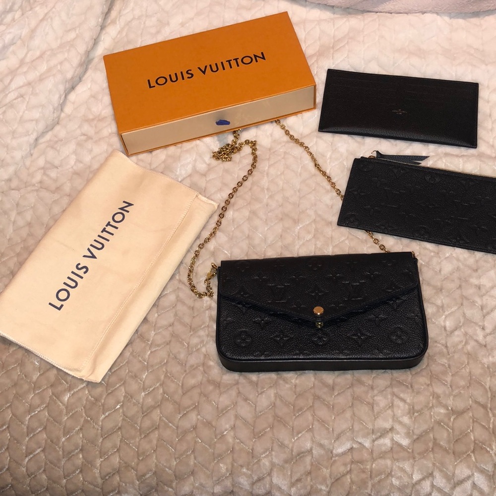 Authentic Louis Vuitton Félicie pochette with inserts